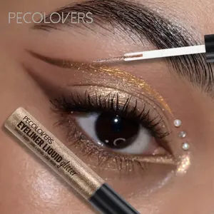 Pearlescent Liquid Eyeshadow Palette，Waterproof Long-Lasting Sparkle for Stage Daily Makeup