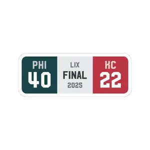 Eagle Win Sbowl Sticker | Philadelphia Birds ansas City Chiefs | LIX Win 2025