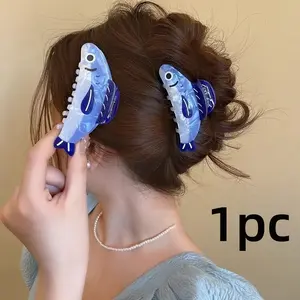 1 Piece Sardine Hair Clip, Unique High-End French Cute Sweet Back-Of-Head Clip, Versatile Korean Style Hair Accessory