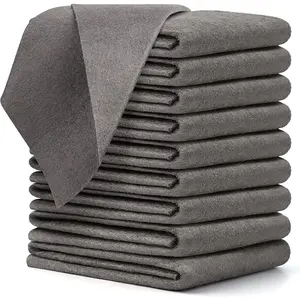 10pcs/pack Thickened Magic Cleaning Cloth,Microfiber Streak Reuseable Absorbent Cleaning Wipes for Windows Glass Mirror, Cars, Multi-Purpose Scouring Pads