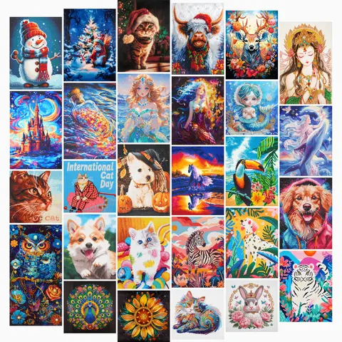 【Buy 1 Get 1 Free Gift】Forest Deer Spirit Diamond Painting Kits - AB Acrylic Art with 28000 Sparkling Diamonds, 40x55cm Magical Fantasy Scene, 20+ Colors DIY Craft, Slow Satisfying DIY Hours, Home Decor, Unisex Adult Unique Gift