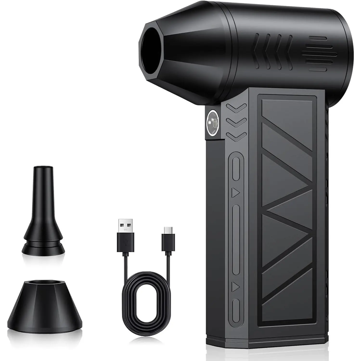 USB Rechargeable Vacuum Cleaner with Multiple Attachments and USB Cable for Efficient Cleaning