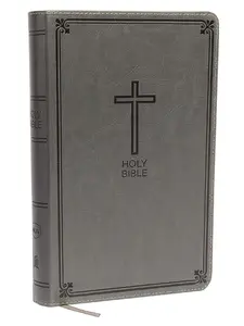 NKJV, Deluxe Gift Bible, Leathersoft, Gray, Red Letter, Comfort Print: Holy Bible, New King James Version Imitation Leather