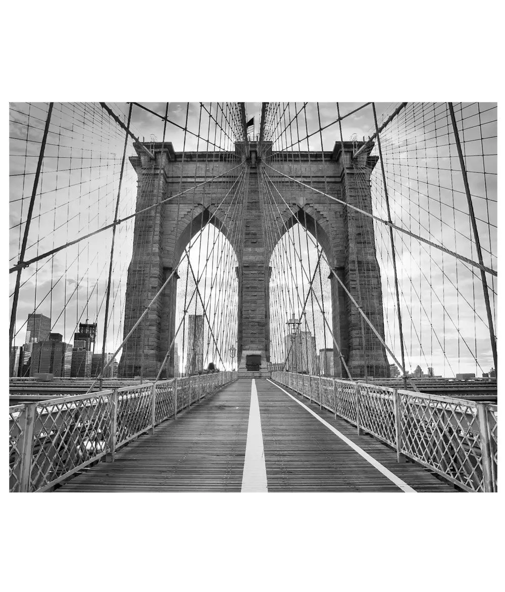 Brooklyn Bridge Photograph Wall Mural - Peel and Stick Wallpaper