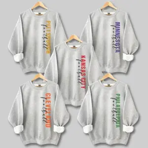 Retro Stadium Football Sweatshirt, Throwback City Design, Unisex Fan Apparel, Gift for Football Fan Sport