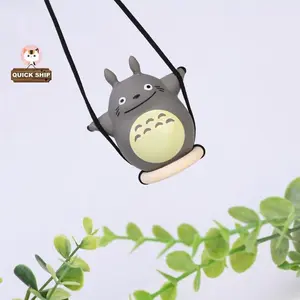 Cute Kawaii Totoro Pendant, Anime Car Rear View Mirror Accessories, My Neighbor Totoro Car Charm, Birthday Gift for Women Men,Christmas