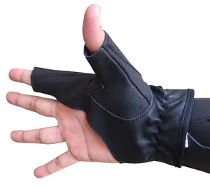 Traditional Bow Shooting Leather Gloves Top quality Gloves 100% Real leather