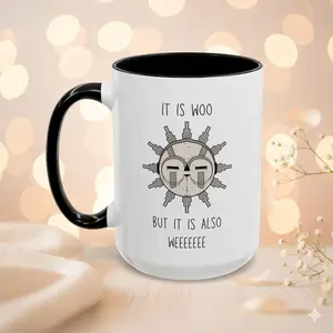 Esquie Woo Coffe Mug Clair Obscur Expedition 33 Fun Gift for Coffee Lovers Quirky Kitchen Decor Unique Birthday Present Drinkware