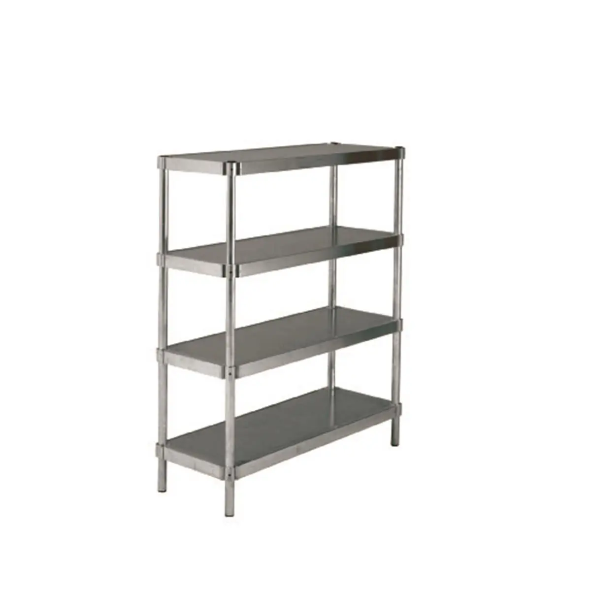 212 MAIN Complete 4-Tier Aluminium Storage Racks, 60x24x60 in. Prairie View N246060-4 Shelving Unit for Kitchen Use