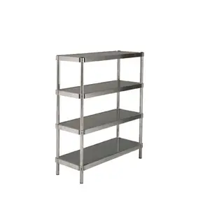 212 MAIN Complete 4-Tier Aluminium Storage Racks, 60x24x60 in. Prairie View N246060-4 Shelving Unit for Kitchen Use