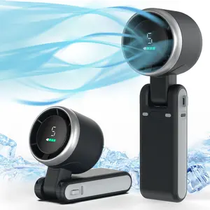 Portable Handheld Turbo Fan | 13550 RPM 3X Stronger Cooling | 5 Gear Wind 12H Working Time | 180° Foldable 3 IN 1 Battery Operated Fan for Travel, Beach, Outdoor Summer Activities