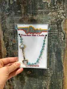 Turquoise Snaffle Bit Trucker Chain
