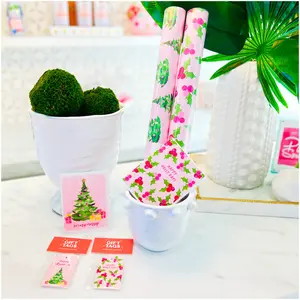 Orig Art Pink Holiday Gift Tags, Wrapping Paper & Greeting Cards