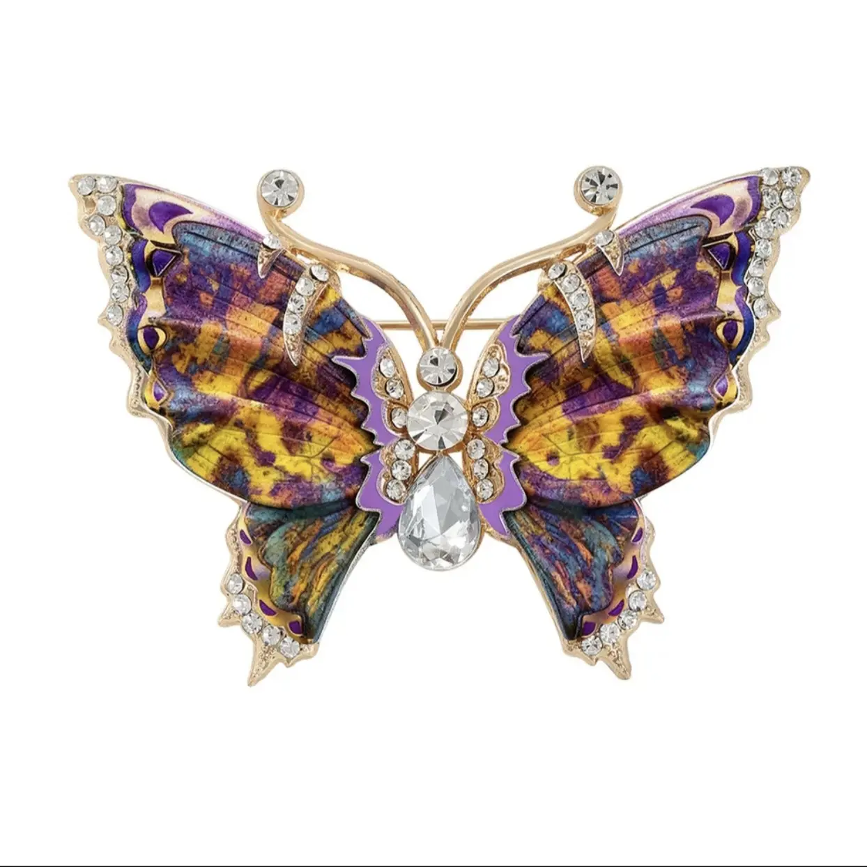 Leaf Butterfly Brooch