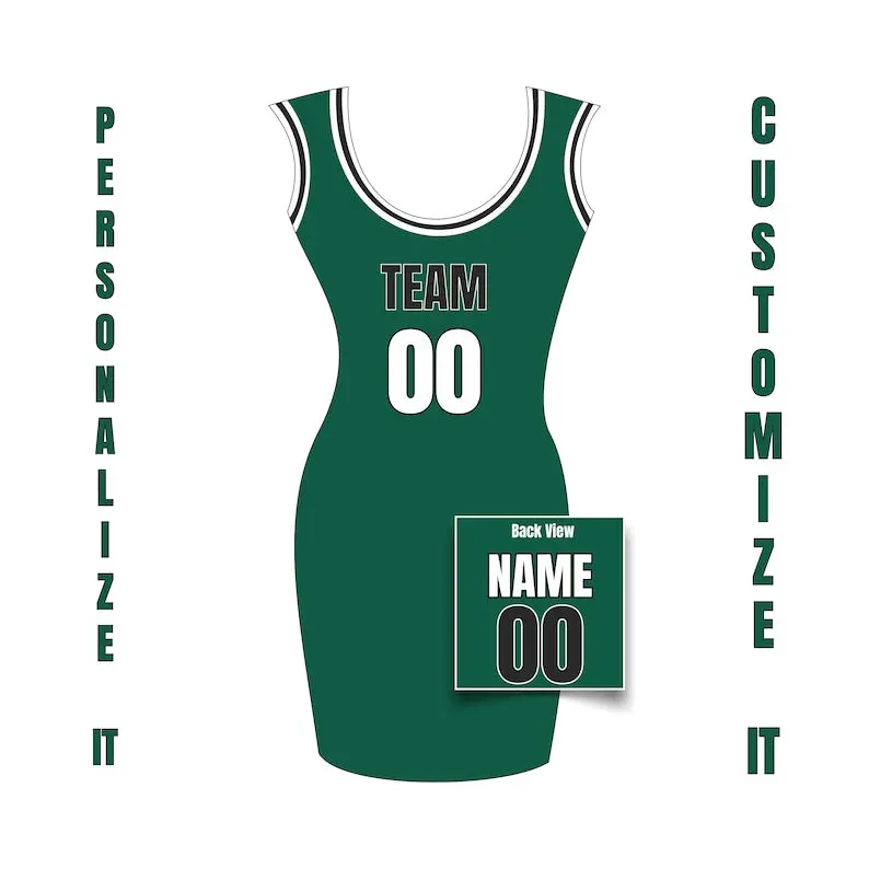 Custom Name Number Jersey Dress, Women Basketball Jersey Dress, Ladies Throwback  Jersey Dress - TikTok Shop