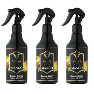 Best Room Spray 300ML, Mango (Pack Of 3) & Fresh Scent Room Sprays - Concentrated Fruity, Sweet, Woodsy & Seasonal Air Fresheners - Long-Lasting Home Fragrance Mists