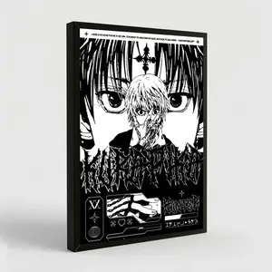 2D-Hunter X Hunter Kurapika Print Poster – Japanese Manga Poster Anime Poster Yoshihiro Togashi Hunter Wall Art Wall Decor Decoration Minimalist Artistic