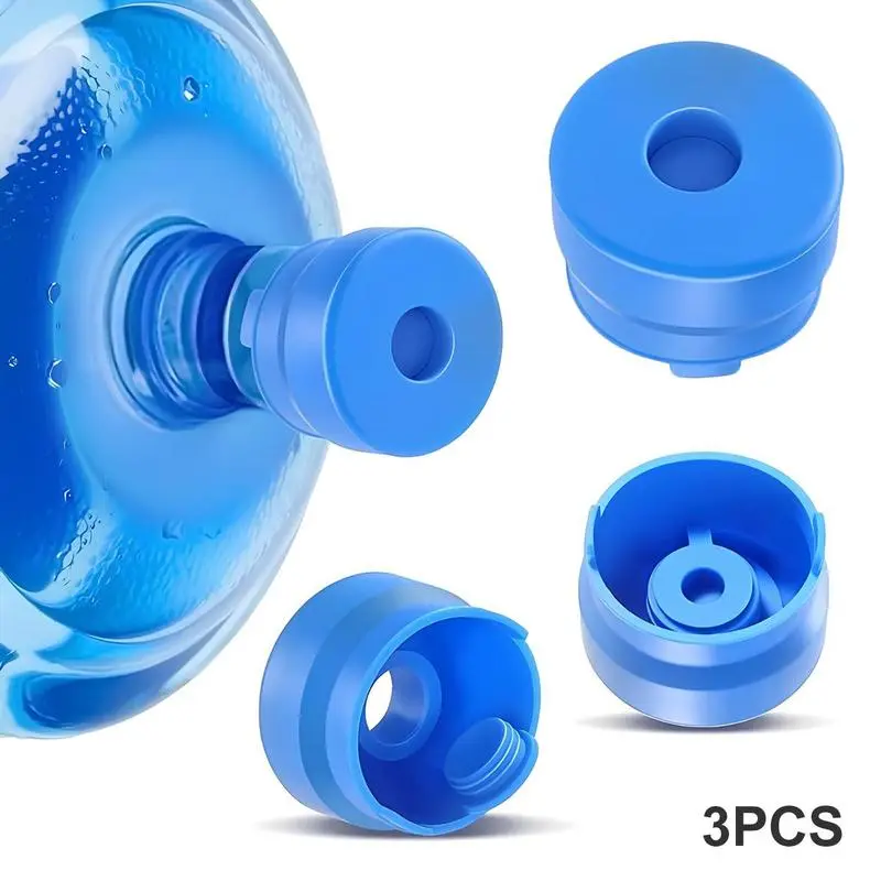 3-Pack 55mm Silicone Reusable Drink Covers - Leakproof Anti-Drop Lids, Snap-Top Replacement Caps for 2,3,4 & 5-Gallon Plastic Water Jugs/Bottles, Home & Office Tool Accessories, Drink Protectors