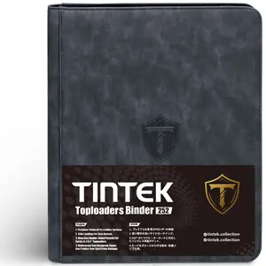 TINTEK TCG Toploader Card Binder – 9-Pocket Trading Card Album Holder for 3 x 4'' Toploaders – Double-Sided Display Case Holds 252 Toploaders – Fits , MTG, Sports Cards & More