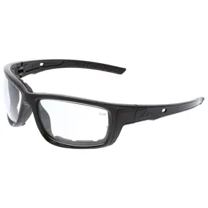 MCR Safety Swagger SR5 Foam-Lined Safety Glasses with Black Frame and Clear MAX6 Anti-Fog Lens