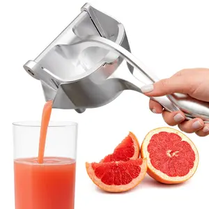 Hand Juicer Squeezer with Ergonomic Heavy Duty Handle – 20 oz Bowl Aluminum Lemon Juicer with Pour Spout for Mess-Free Pouring - Manual Citrus Press for Lemon, Orange, Lime, Grapefruit, Pomegranate girly