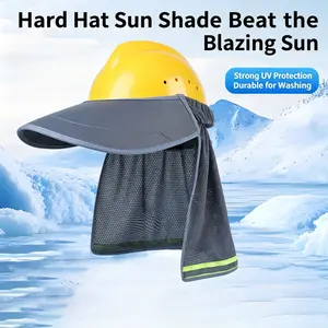 Hard Hat Sun Visor — UV-Resistant Brim (Hard Hat Not Included). Standards-Compliant; Suitable for Outdoor Construction Environments with Intense Sunlight.