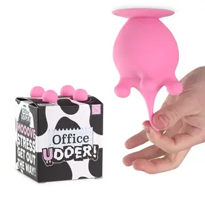 Funny Cow Udder Squishy Stress Relief Toy, Soft Squeeze Fidget Desk Accessory for Anxiety Relief, Relaxation & Sensory Fun