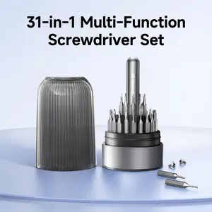 Precision 31-in-1 Magnetic Screwdriver Set for Electronics Repair - Mini Screwdriver Kit with Strong Magnetic Bits for iPhone, Smartphone, Laptop, PC, Watch, Glasses, Game Console & Other Small Gadgets