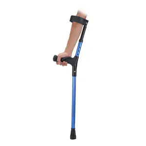 Spring new arrivals Forearm Crutches Aluminum Walking Crutches with Adjustable Height & Cuffs