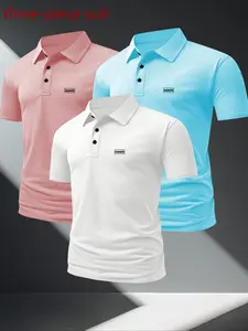 oasis 🚀 Men's quick drying elastic golf polo shirt | Polyester spandex blend | Moisture wicking Unisex basic quick drying multi-color optional | Multi scene wearing