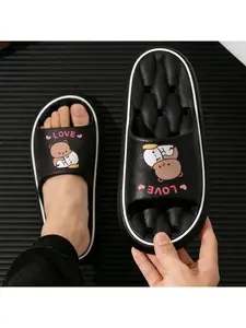 Couple Style Cute Hugging Cartoon Slippers, Soft Sole Non-slip Indoor Slippers, Silent Slippers for Bedroom and Living Room, Unisex Fun CP Slippers, Comfortable Slippers for Spring Summer Autumn, Footwear