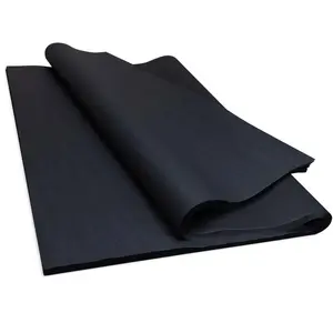 IDL Packaging SatinPack 24" x 36" Black Tissue Paper Sheets, Pack of 100, Durable 20# (33 GSM), USA-Made - Wrapping Tissue Paper Sheets for Gifts, Flower Bouquets, Christmas Packing Paper