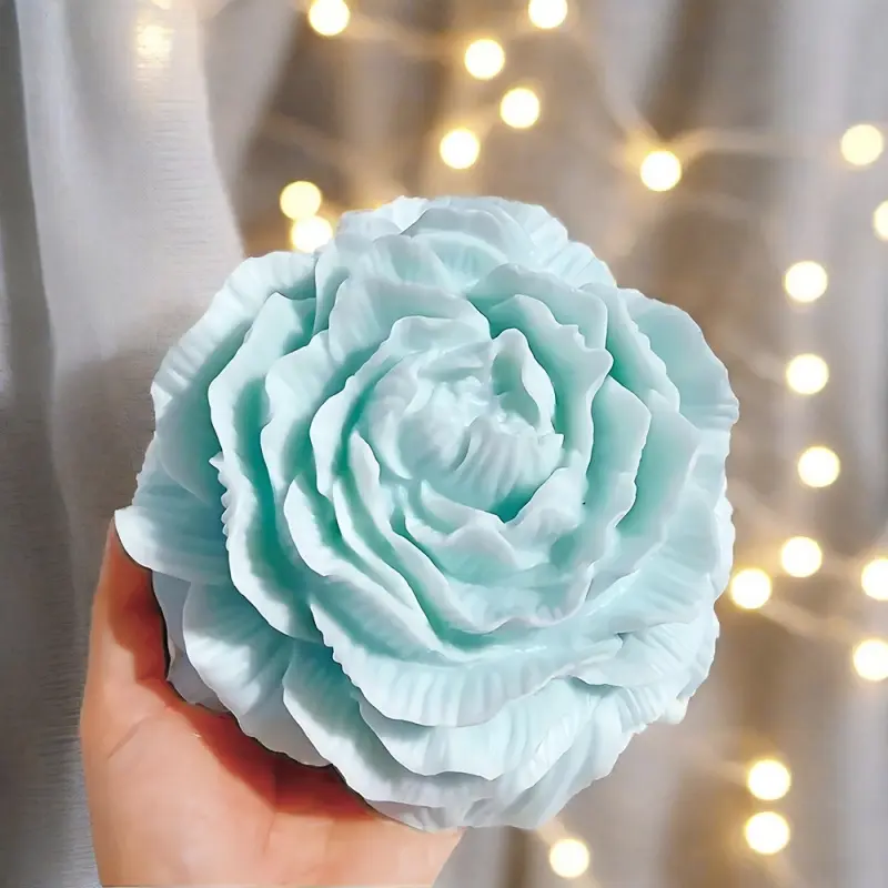Large Peony Flower Silicone Mold, 600g, Reusable for Soap Making, Candle Resin Casting, Easy Demolding, Craft Supplies, Silicone Resin Molds