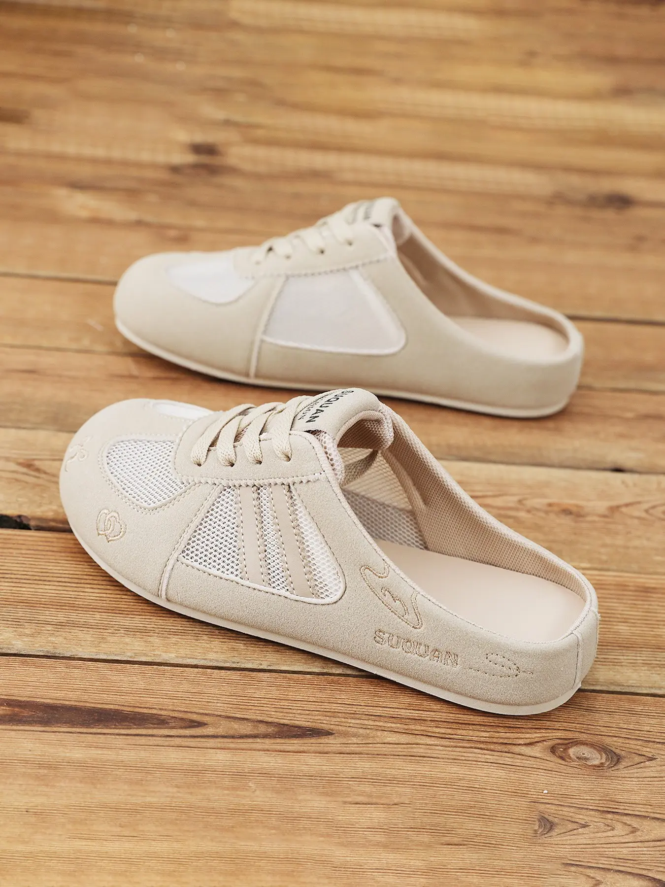 New Spring Summer Fall Women's Casual Shoes, Thick Sole Sneakers, Thick Soled Mules, Comfortable Sporty Party Shoes, One-Click Slip-On Sandals, Walking Shoes, Footwear