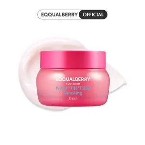 EQQUALBERRY NAD+ Peptide Boosting Cream – NAD+ 5% & 13 Peptides Anti-Aging Face & Body Cream | Firming & Lifting Pink Neck Cream for Sagging Skin, 1.69 fl.oz / 50ml