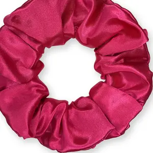 Scrunchies Premium Bridal Satin Available in 3 Sizes Made in the USA Hot Pink