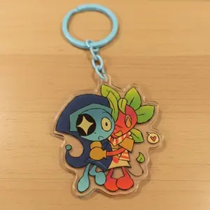Sprout and Astro Dandy's World Keychain, Roblox Dandys World Cute Game Keyring for Keys Backpack, Fan Gift for Gamers and Friends, Bag Accessories, Kawaii Collectible Gifts