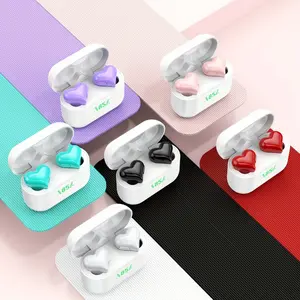 [Wireless Headphones] Wireless Heart-shaped TWS Headphones | LED Display, Low Latency for Gaming/Running/Movie Watching/Work - Favorite Gift for Girls