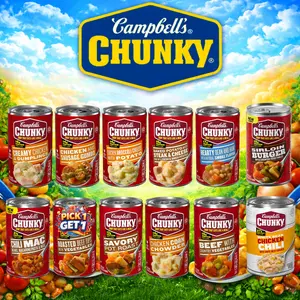 Chunky Style Ready-to-Eat Soup – 12 Flavor Choices (Beef, Chicken, Ham, Chili Mac, Gumbo, Potato & More), Hearty Canned Meal, 16.5–19 oz, Pick Your Favorite Flavor