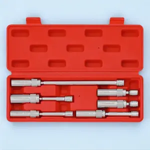 6-piece 3/8-inch Drive Magnetic Swivel Spark Plug Socket Set CR-V Steel 12-point Design Includes 9/16-inch 5/8-inch 13/16-inch 14mm Sizes