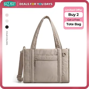 【NEW IN】BAGSMART Boxy Tote Bag for Women, Small/Medium Crossbody Bag with Zipper/Detachable Shoulder Strap, Women's Tote Handbags, Daily Causal Work Bag Work Tote for Travel Work College School summerwins