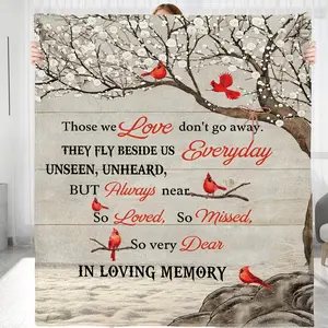 Personalized Memorial Blanket Gift, in Loving Memory, Blanket Memorial Gift for Family Members, Grandparents, Mom, Dad, Brothers, Sisters (Memory-02, 60"X50")