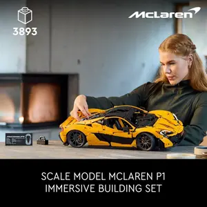 Technic  P1 Hypercar Building Set, Scale Model Car Kit for Adults to Build, Collectible Vehicle with V8 Piston Engine and 7-Speed Gearbox, Gift for Men, Women, Him or Her 42172 P1 building kit for birthday/Christmas gift  P1 building blocks gift for car l