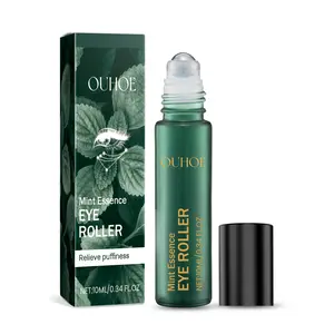 OUHOE Eye Essence Rollerball Peppermint Extract, Vitamin C, Aloe Vera Extract Reduces fine lines and crow's feet Eye Moisturizer Anti-wrinkle rejuvenating