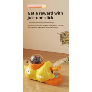 Little Yellow Duck Feeder- Pet Feeder -Cat Dog Interactive Toy Training Automatic Feeder Cat Toy-Eat slowly-Create joy