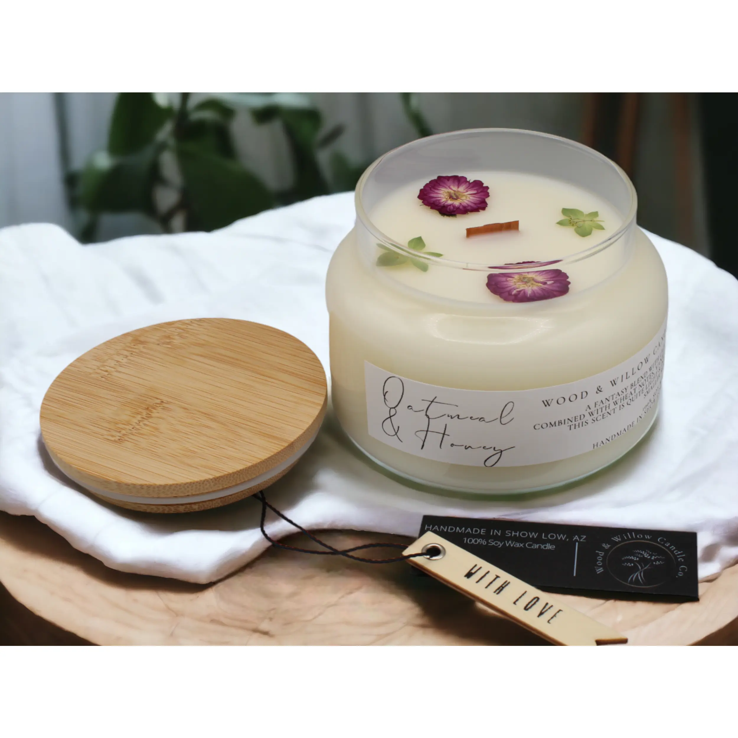 The Minimalist | Organic Soy Wax 12 oz. Candle with Crackling Wood Wick, Nordic Farmhouse Decor