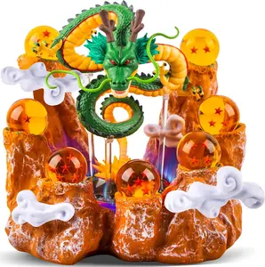 DBZ Statue Set Figure Resin Dragon Statue Contains 3.5cm Crystal Ball Set of 7，Suitable for Decorating Christmas Halloween Wedding Parties DBZ Model Set Includes a Dragon Sculpture,Home Decoration and is Also a Suitable Gift for Halloween and Christmas