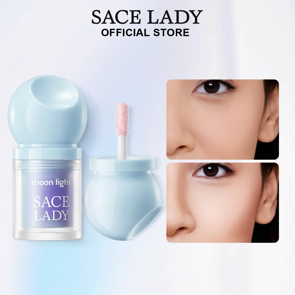 SACE LADY Liquid Highlighter Glow Wand - Makeup, Fragrance-Infused, Radiant Glass Skin Finish, Long-Lasting Blendable Formula, Precision Dot Apply Applicator for Glowing Makeup, Glowy Highlighter, Radiant Glow
