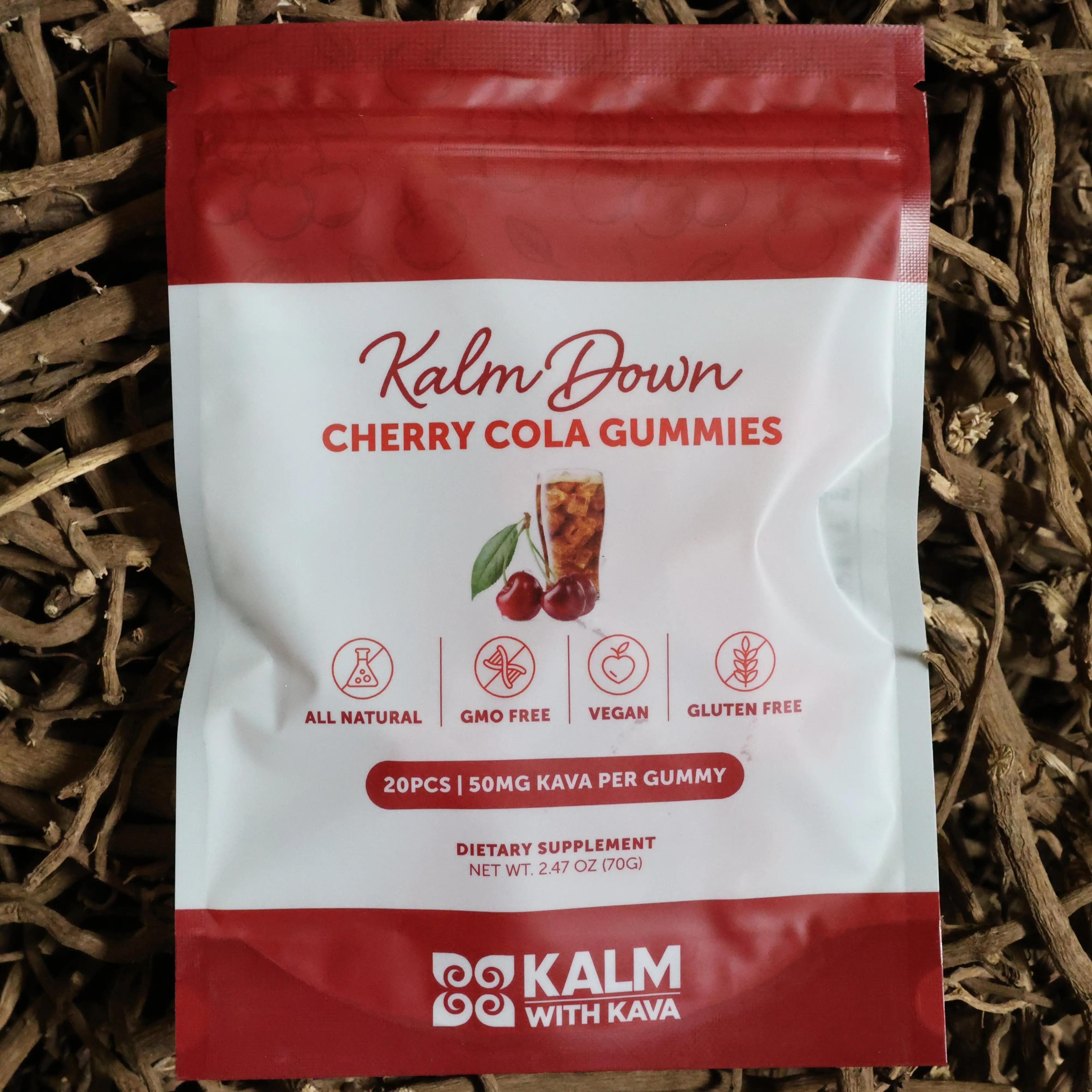 Kalm Down Cherry Cola Kava Gummies | Kava Root Gummies for Relaxation