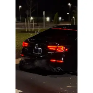 Honda 2018-2022 Accord Dragon Scale LED Taillights Animated Dynamic Animation Plug-and-play Installation Available in Smoked & Red Lens Options